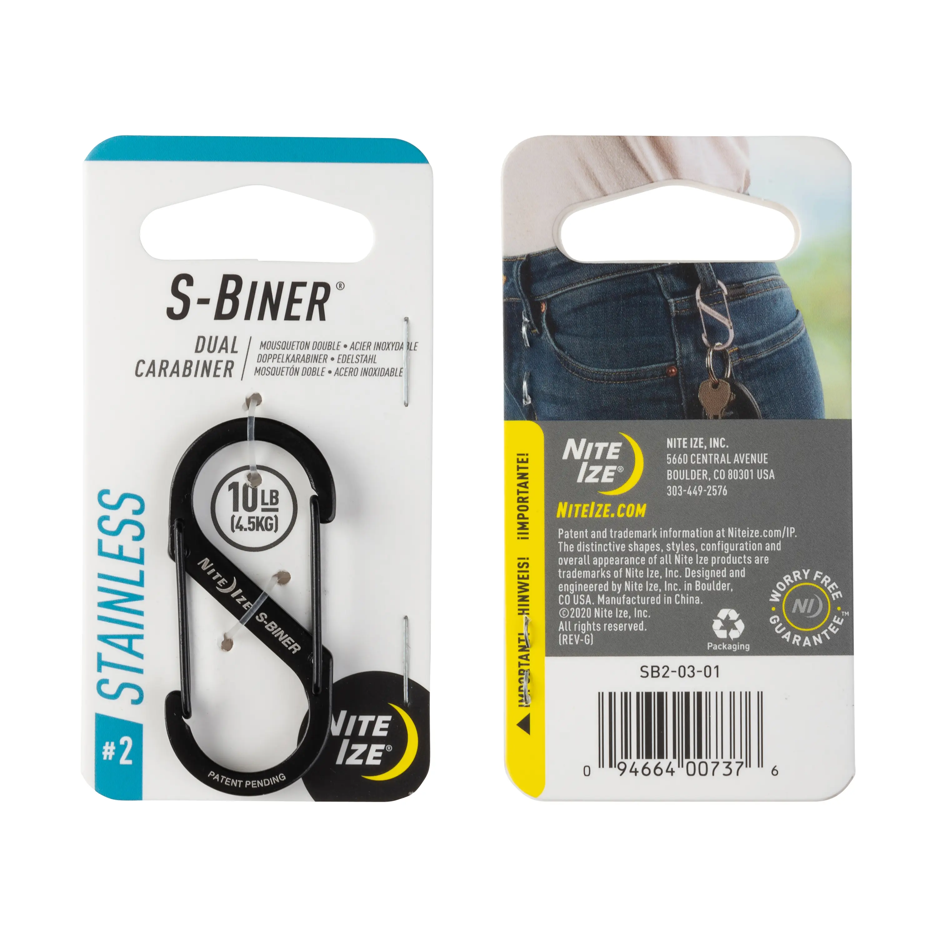 Nite Ize S-Biner #2, černá