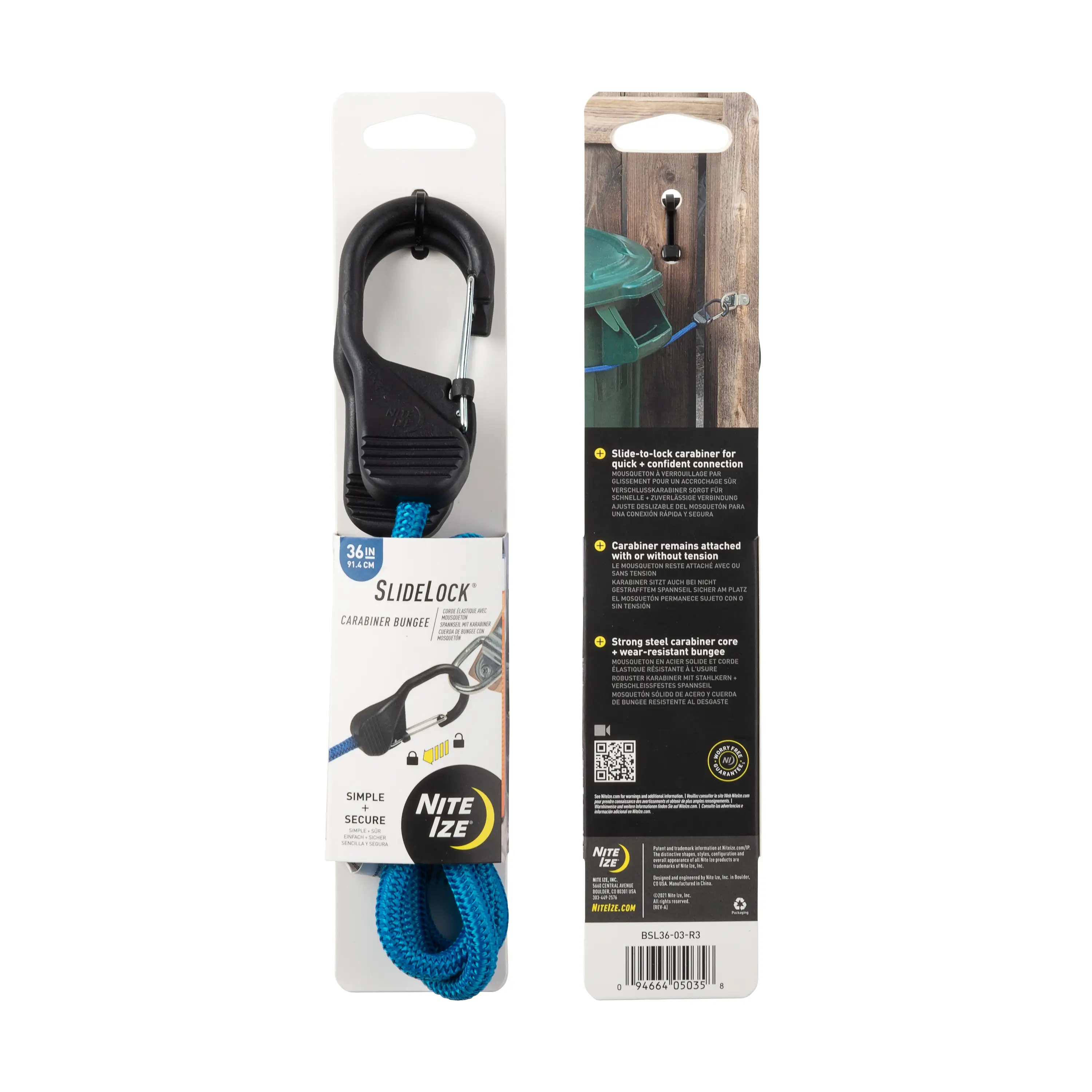 Nite Ize SlideLock Carabiner Bungee 91cm
