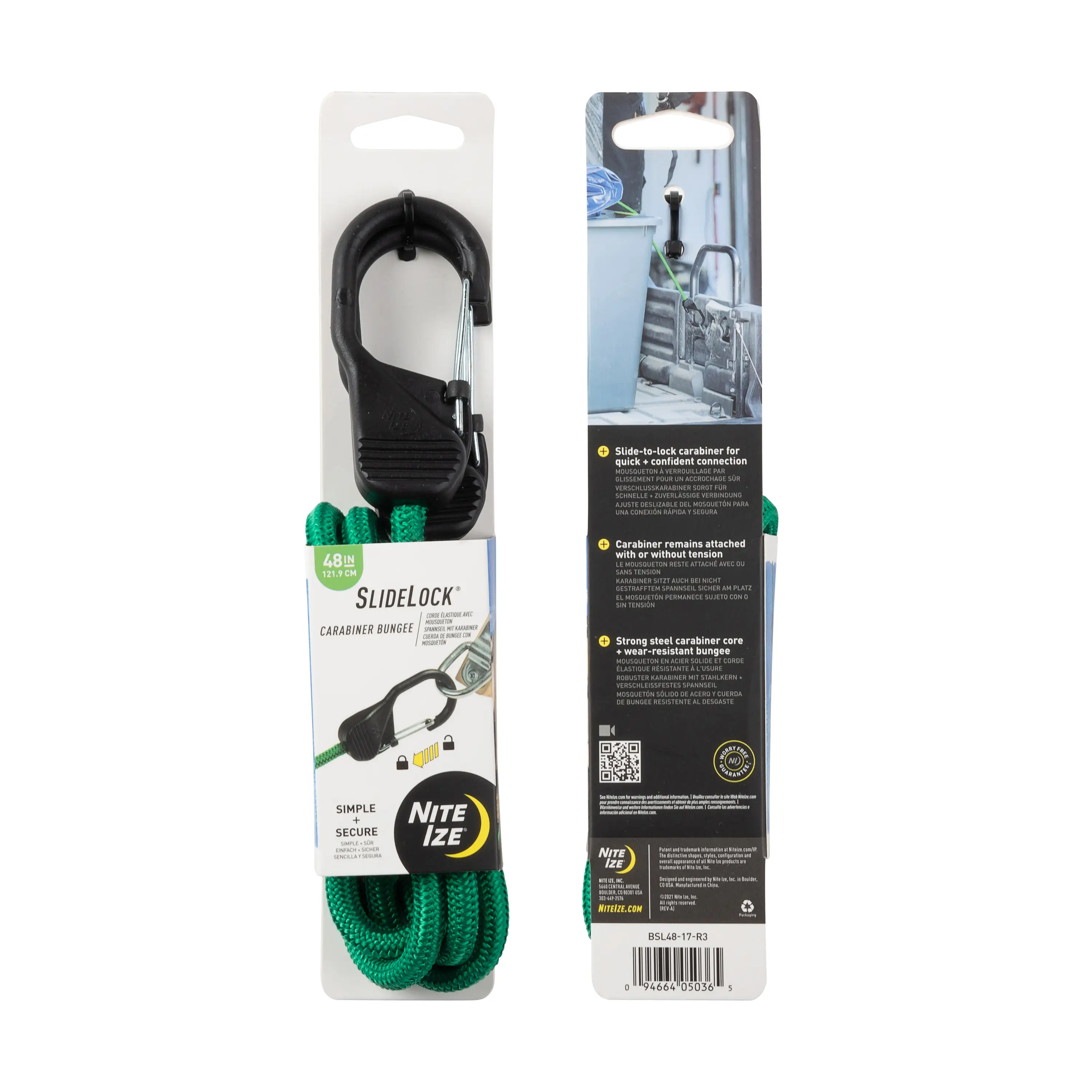 Nite Ize SlideLock Carabiner Bungee 121cm