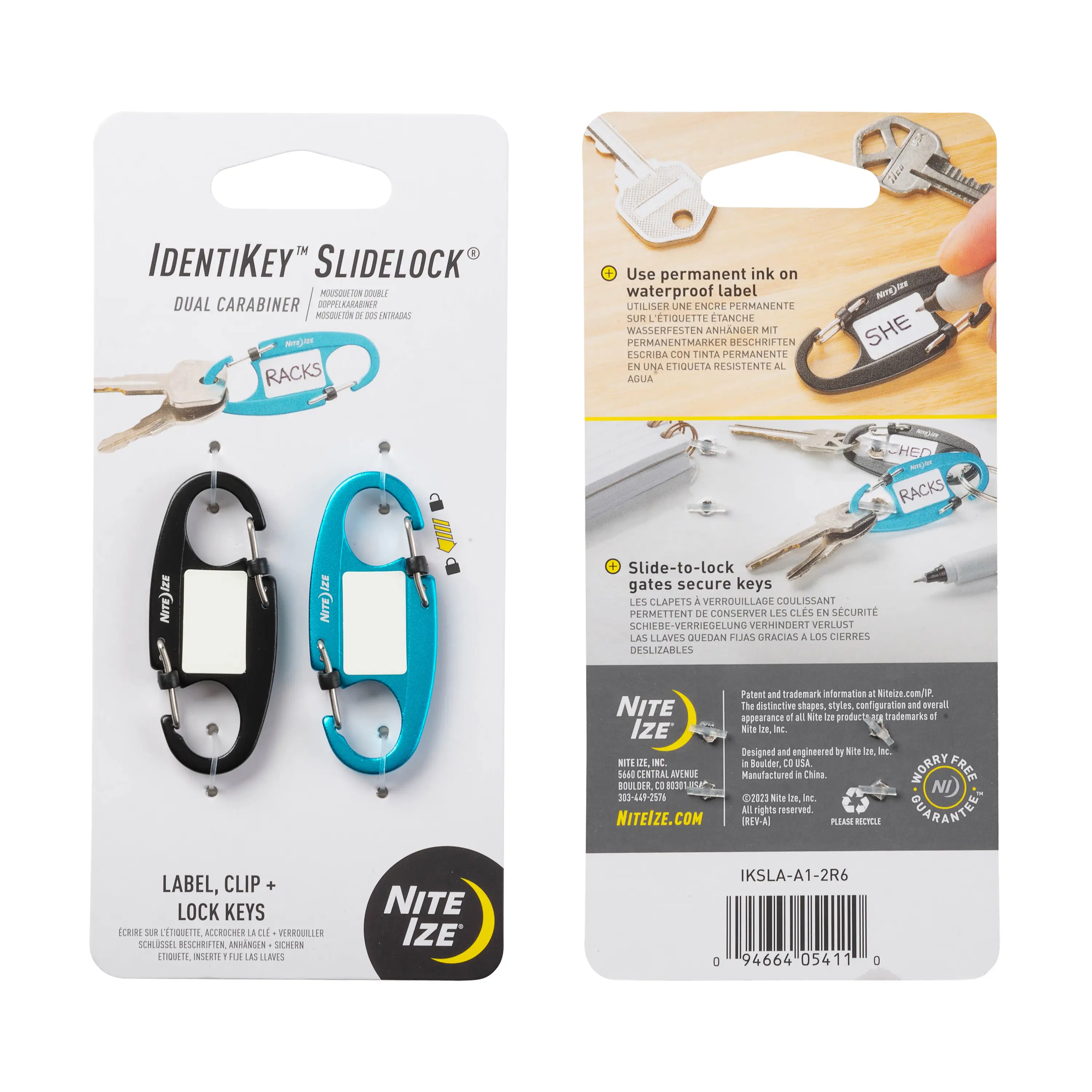 Nite Ize IdentiKey SlideLockDual Carabiner (2 ks)