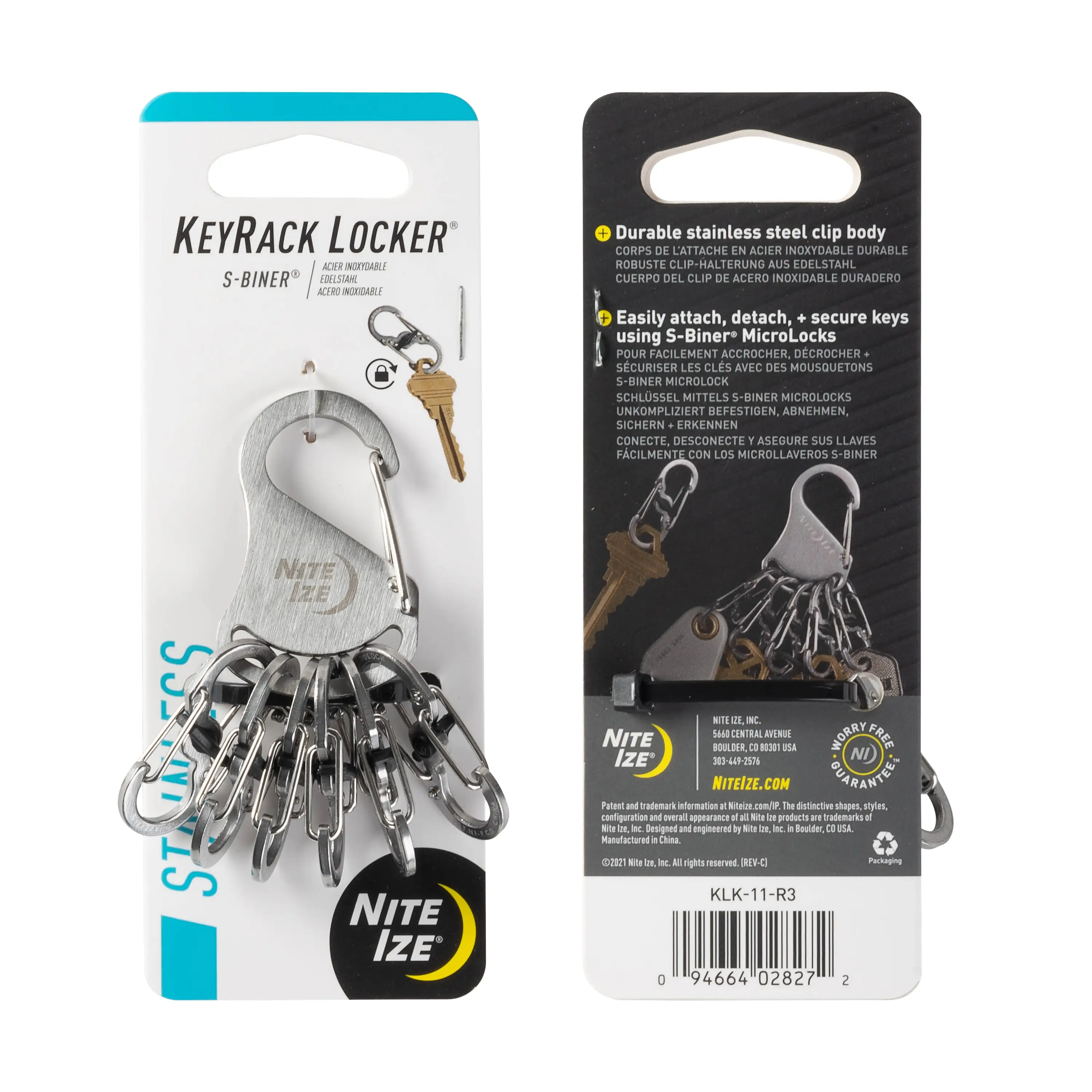 Nite Ize KeyRack Locker stříbrná