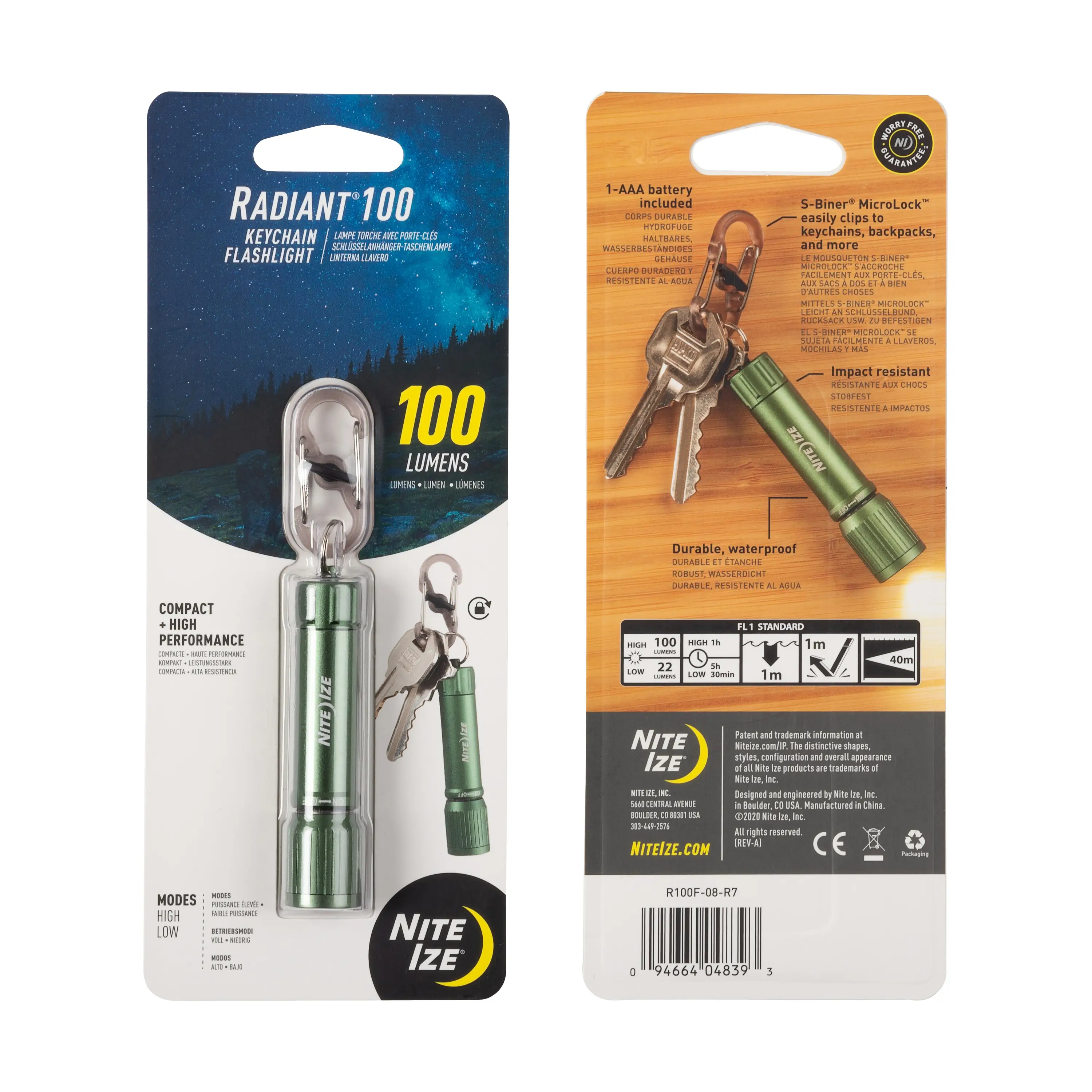 Nite Ize Radiant 100 Keychain Flashlight Olive