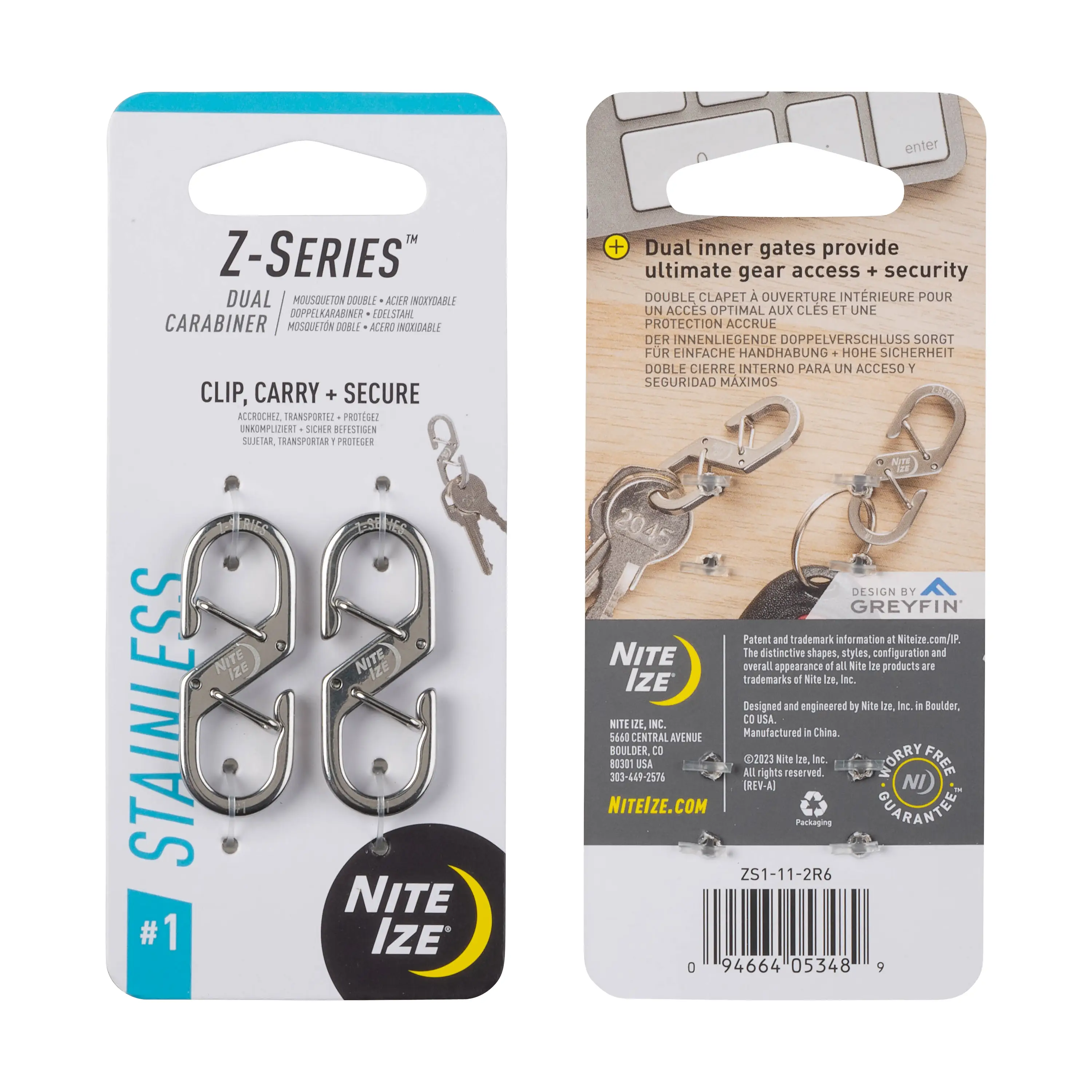 Nite Ize Z-Series #1 Dual Carabiner (2ks)