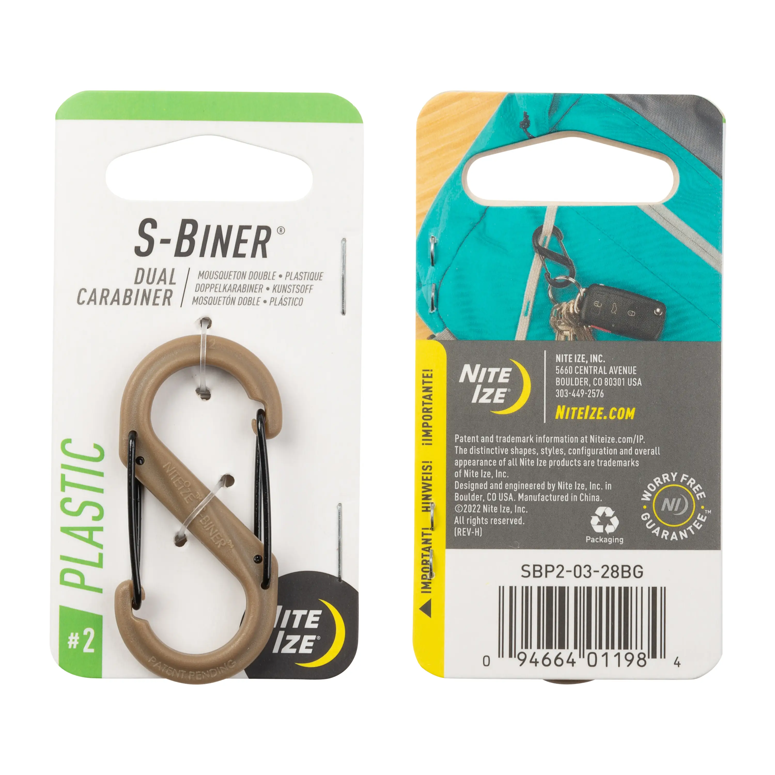 Nite Ize S-Biner #2 Coyote