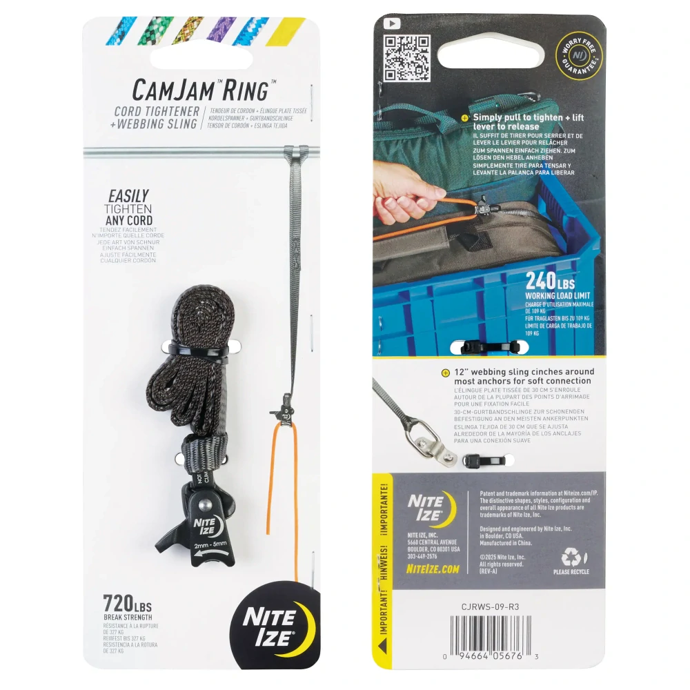 Nite Ize CamJam™ Ring™ Rope Tightener Small + Webbing Sling