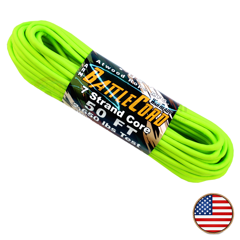 Atwood Battle Cord 2650lb 15m svítivězelená