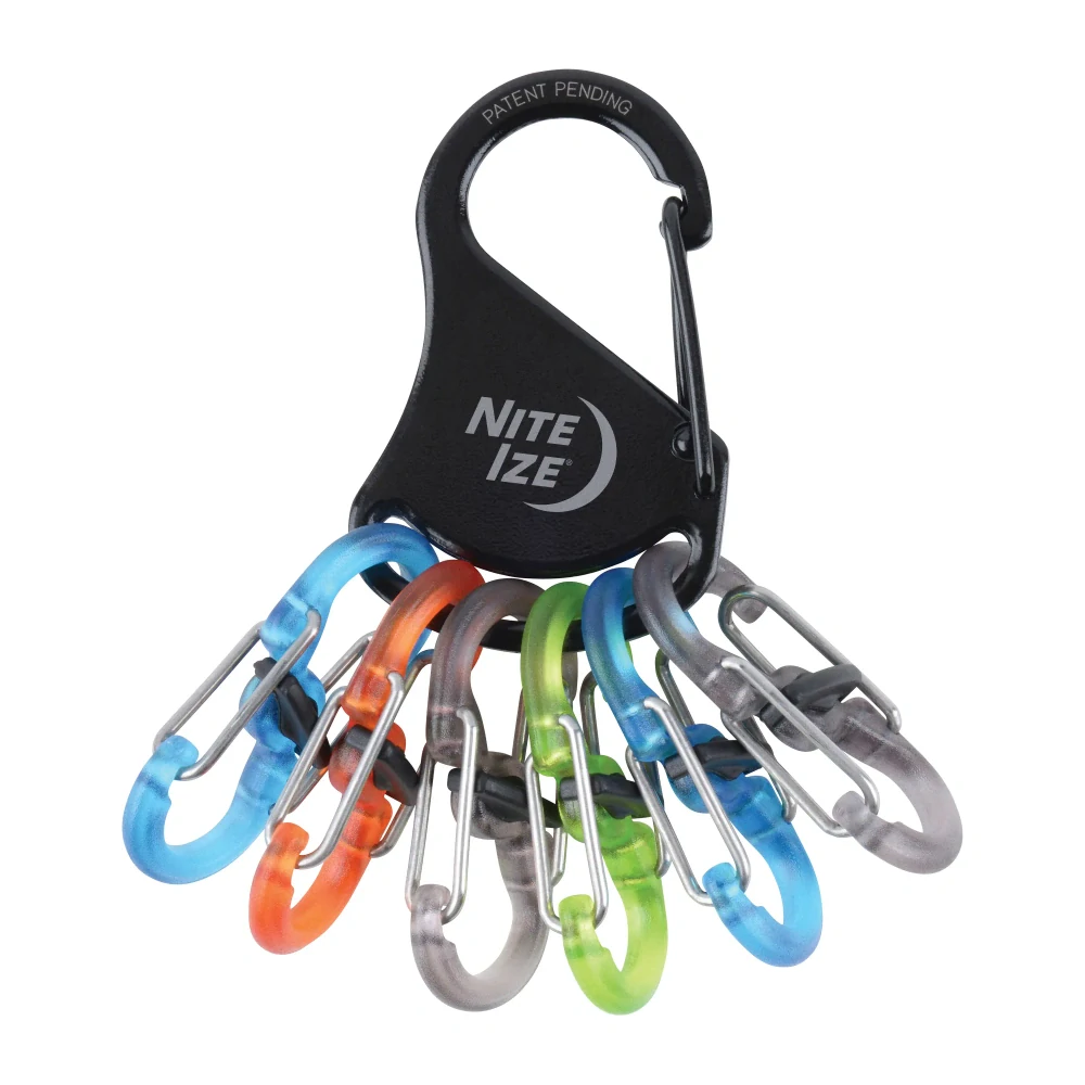 Nite Ize KeyRack Lockerr černá + S-Biner MicroLocks barevné