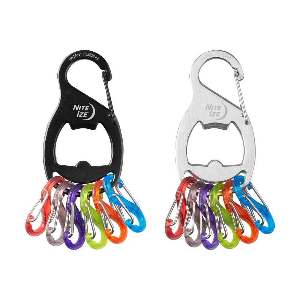 Nite Ize KeyRack+ stříbrná + S-Biner barevné