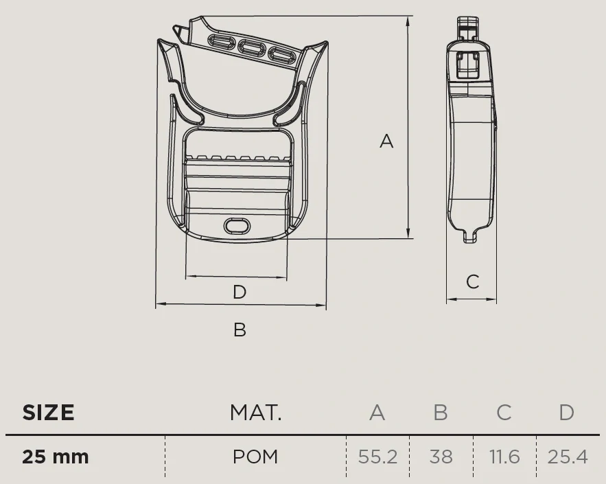 2M LM/CL 25mm černá