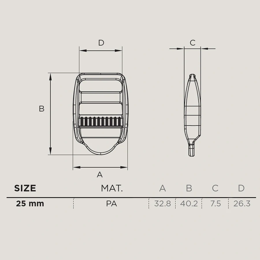 2M Ladder Lock LDL 25mm Olive 7013