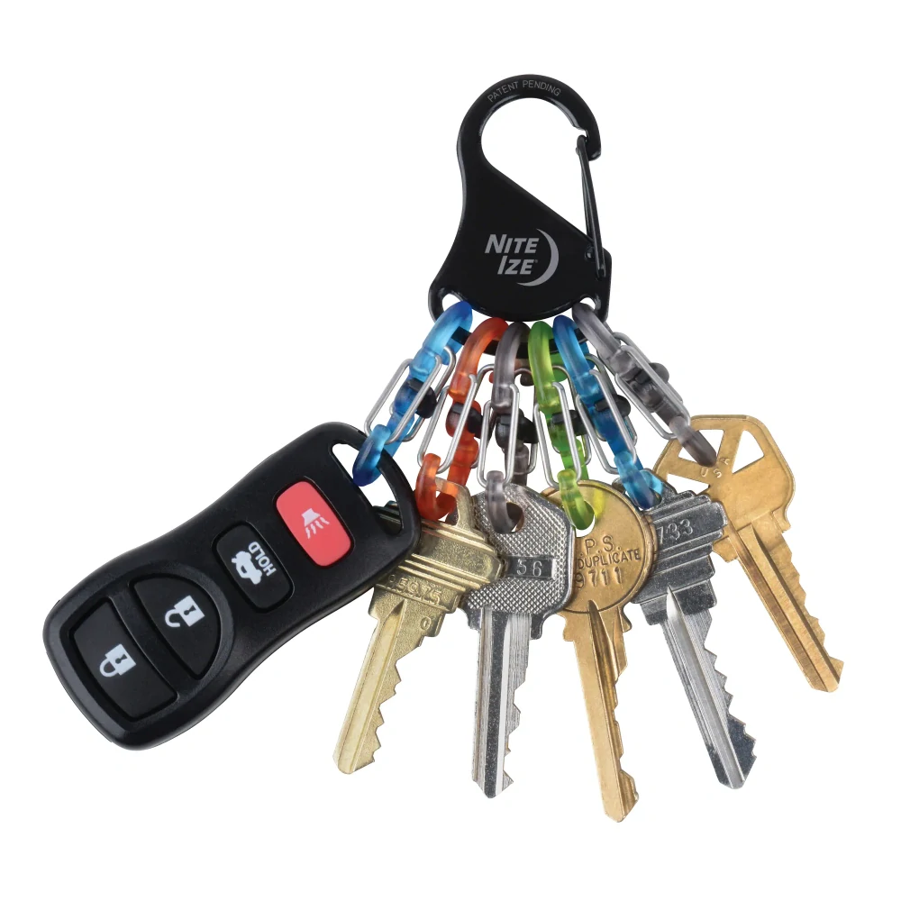 Nite Ize KeyRack Lockerr černá + S-Biner MicroLocks barevné