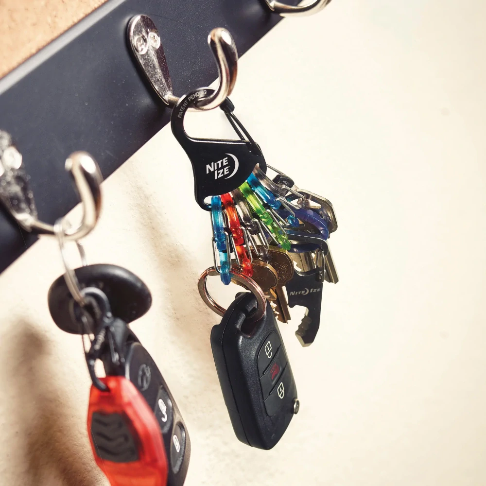 Nite Ize KeyRack Lockerr černá + S-Biner MicroLocks barevné