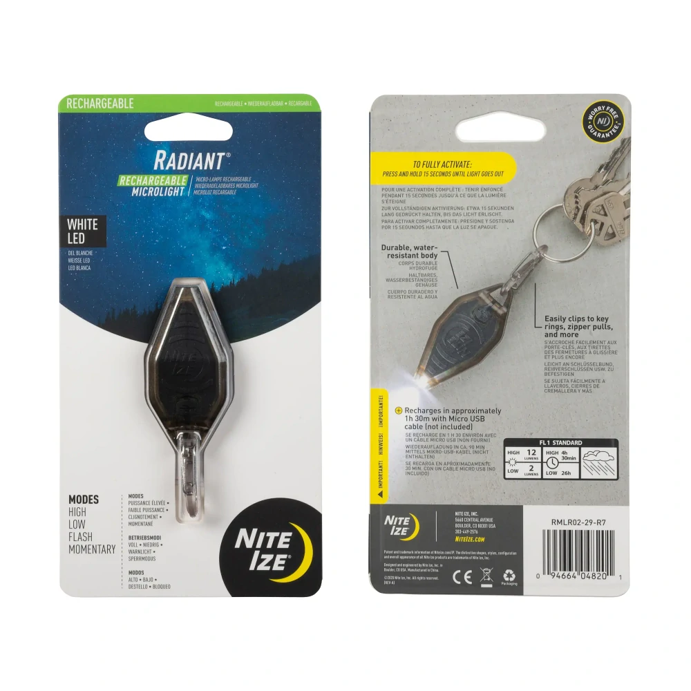 Nite Ize Radiant® Rechargeable Microlight Coyote/bílá LED