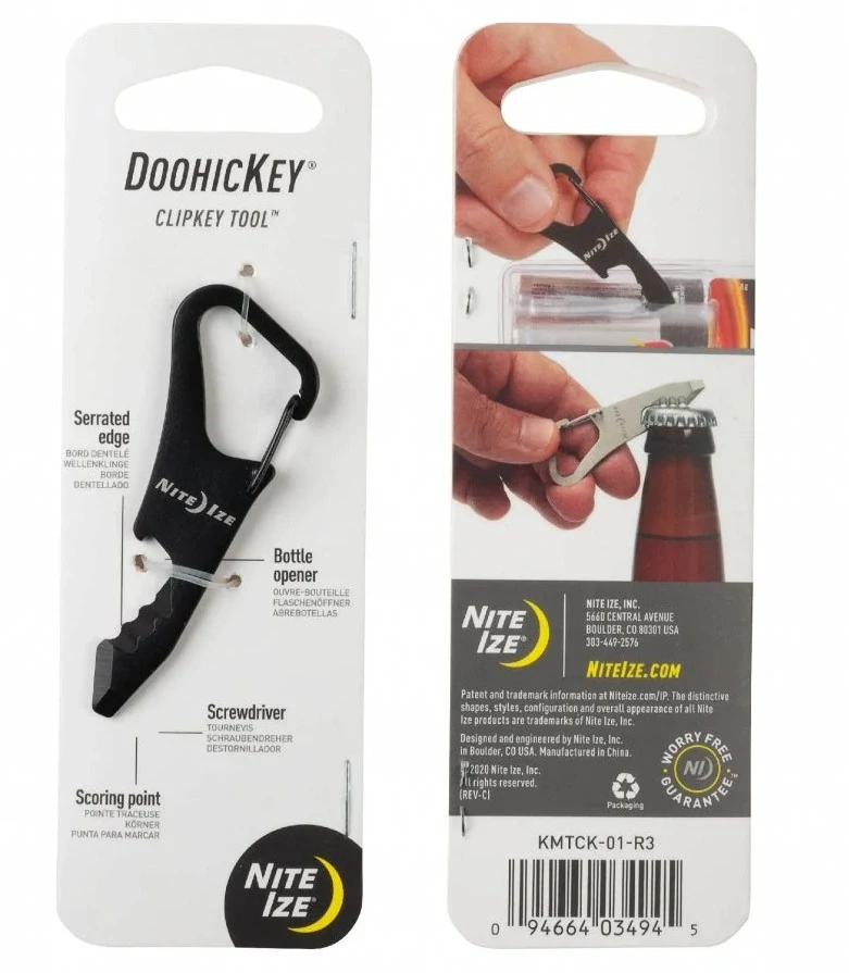 NiteIze DoohicKey ClipKey Černá