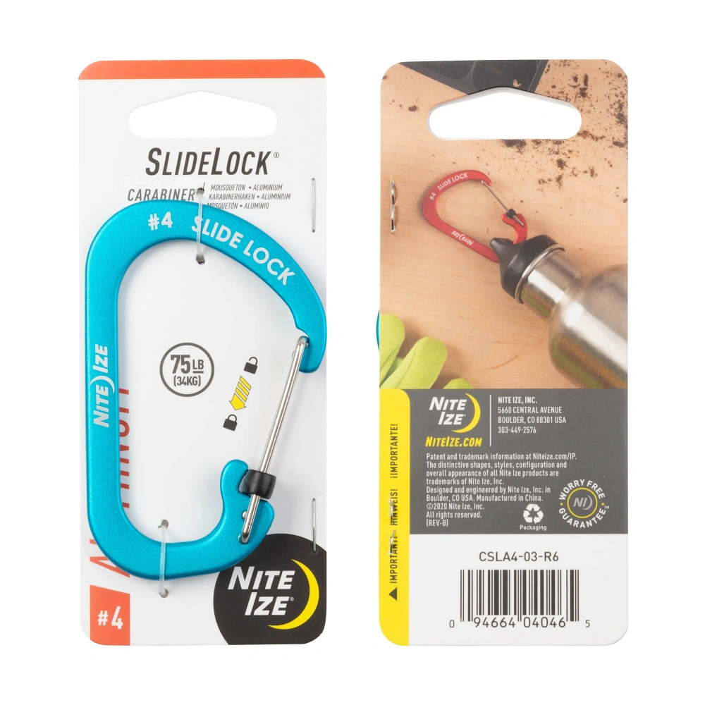 NiteIze SlideLock #4 modrá