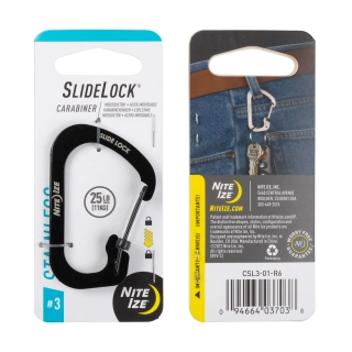 Nite Ize SlideLock Carabiner #3 černá