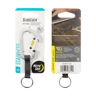 Nite Ize SlideLock KeyRing #3 stříbrná