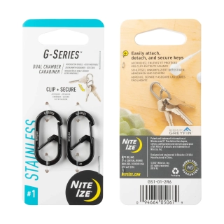 Nite Ize G-Series #1 2pack černá