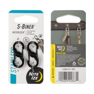 Nite Ize S-Biner MicroLock #2 černá (2ks)