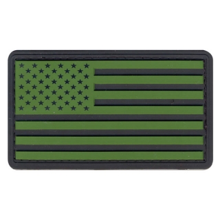Nášivka Rothco PVC Velcro USA vlajka Olive Drab