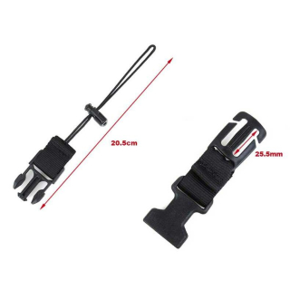 Popruh se sponou TMC MOLLE Lanyard Buckle clip černá