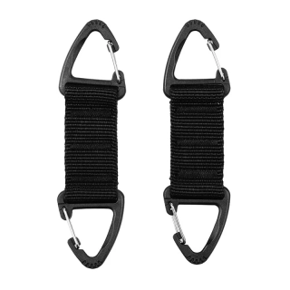 101 Inc. Double carabiner černá (2ks)