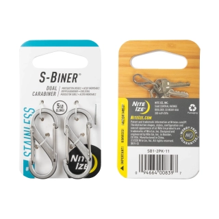 NiteIze S-Biner #1 2ks stříbrná
