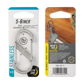 NiteIze S-Biner #3 Stříbrná