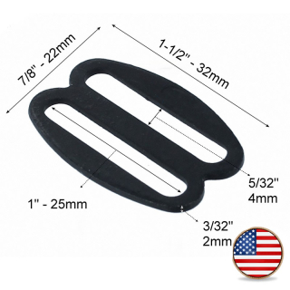 ITW Waterbury Rounded Oval Slide 25mm Černý
