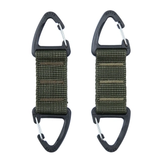 101 Inc. Double carabiner Olive (2ks)